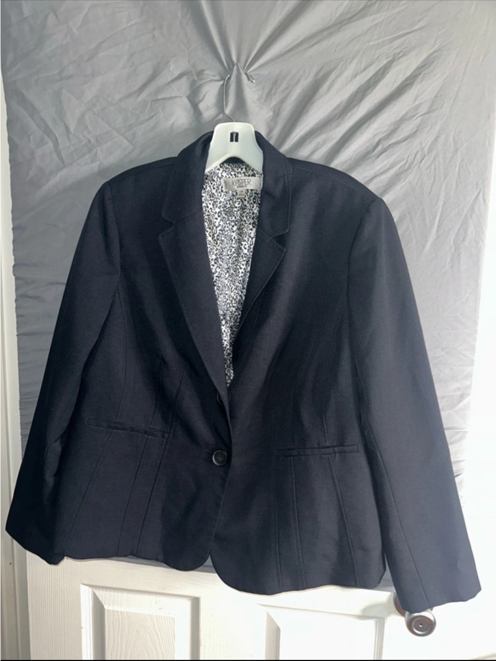 Kasper Women's Black Blazer Jacket - Floral Lined